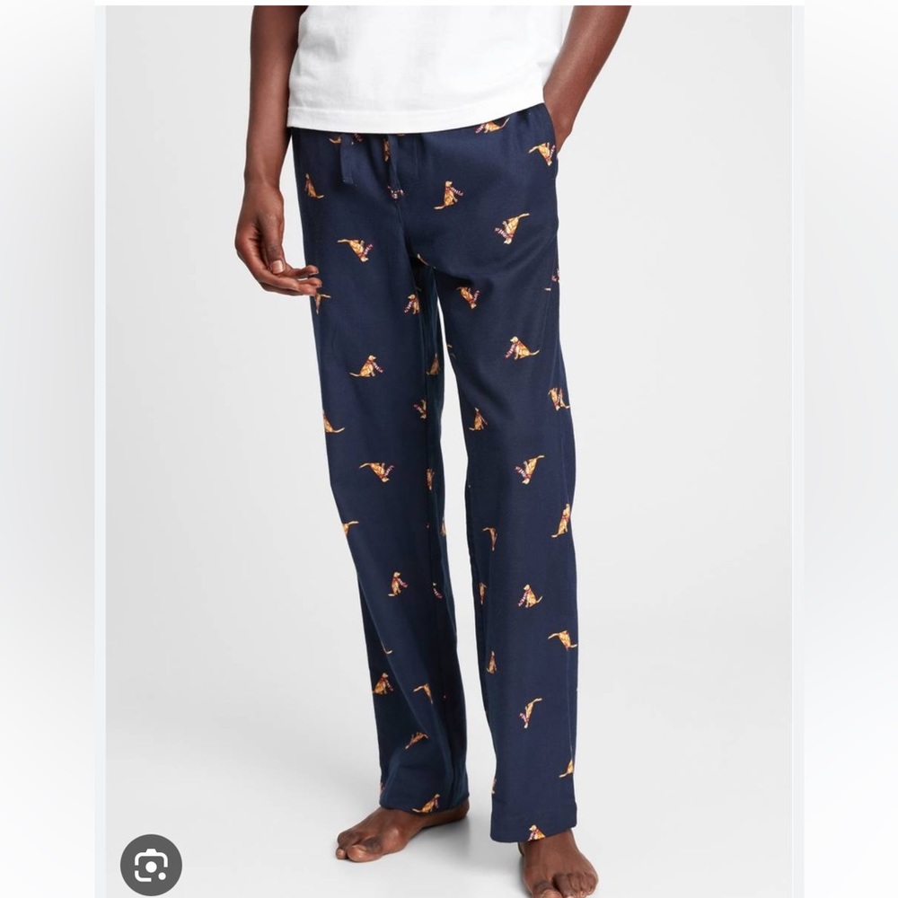 GAP Flannel Cotton Navy Dog Pj’s Pyjama Pants